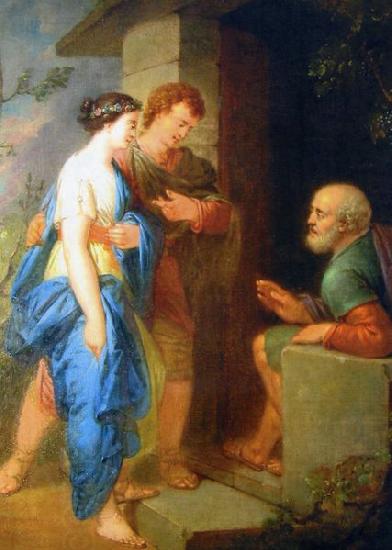 Bernhard Rode Daphnis bring seine Phyllis vor seinen Vater China oil painting art